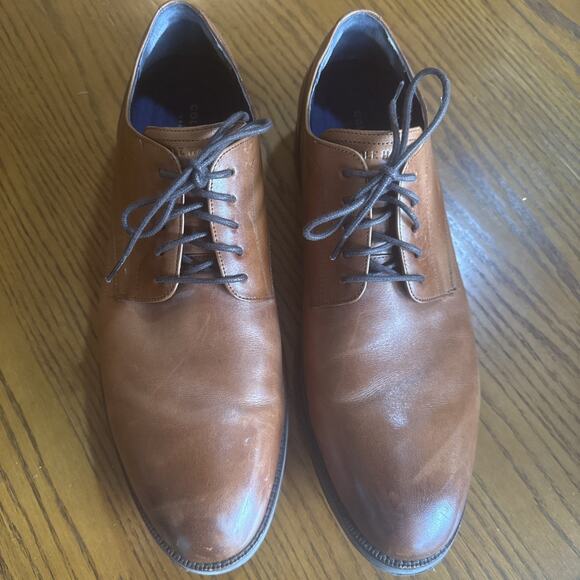 Cole Hann Grand Plain Toe Lace Brown Dress Oxfords Size 10.5 M main image 4